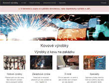 Tablet Screenshot of kovove-vyrobky.cz
